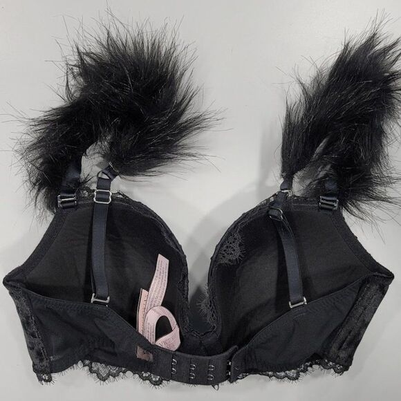 Victoria’s Secret Dream Angels Faux Fur Lined Demi Bra 32D - Picture 9 of 10